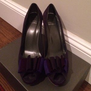 Stuart Weitzman Suede Purple Pumps
