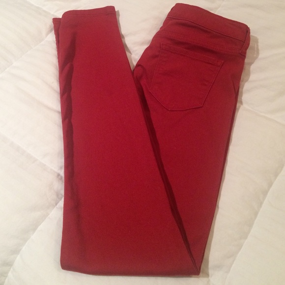 Red Arizona super skinny jeans. Never worn.