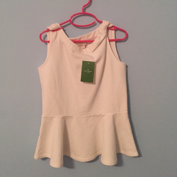 Kate spade white fancy tank-girls L