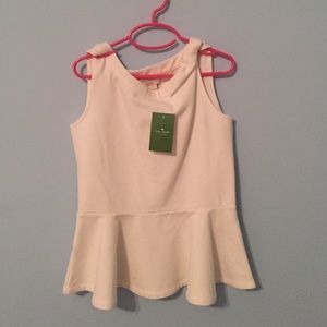 Kate spade white fancy tank-girls L