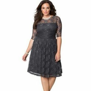 Grey Lace Dress