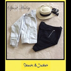 Silver  Golf Jacket w/Black & Silver Shorts