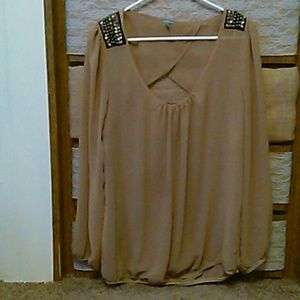Backless studded shirt Charlotte russe