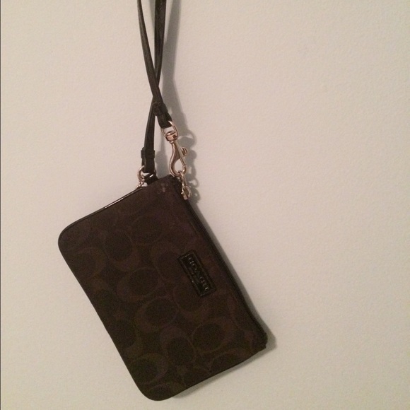 Black Coach Wristlet