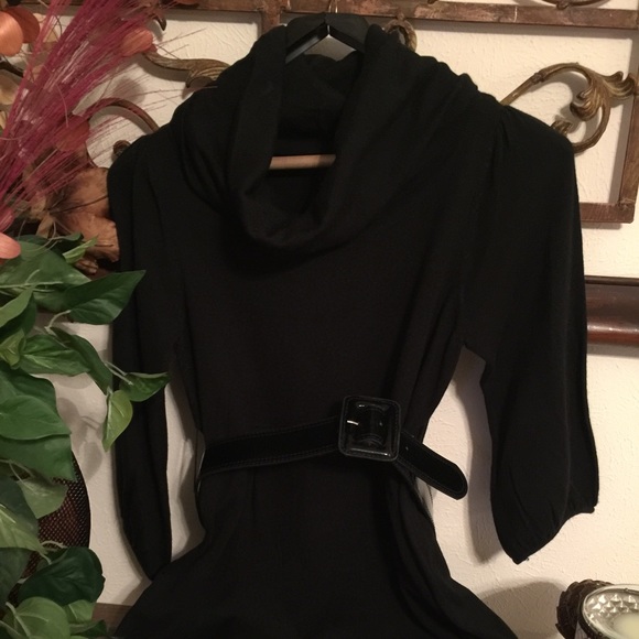 Black sweater dress