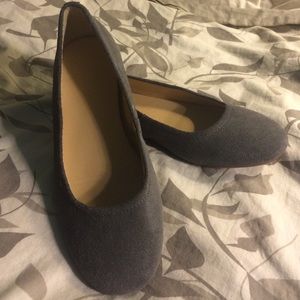 Perfect Condition Lands End Grey Ballet Flats