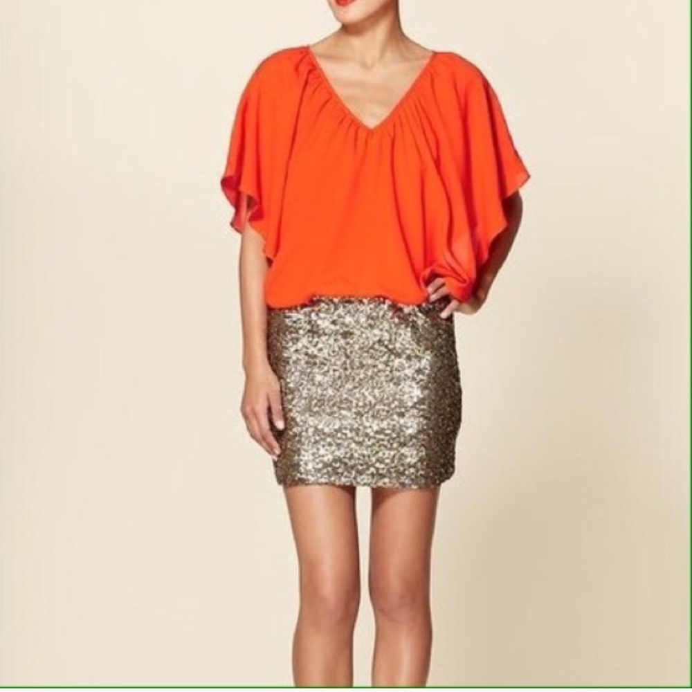 C. Luce Small Orange and Sparkle Dress