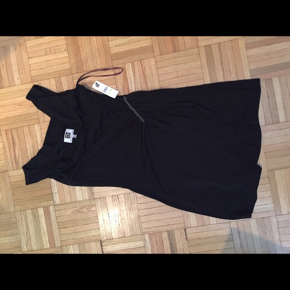 Laundry black dress with chain detail - Picture 2 of 3