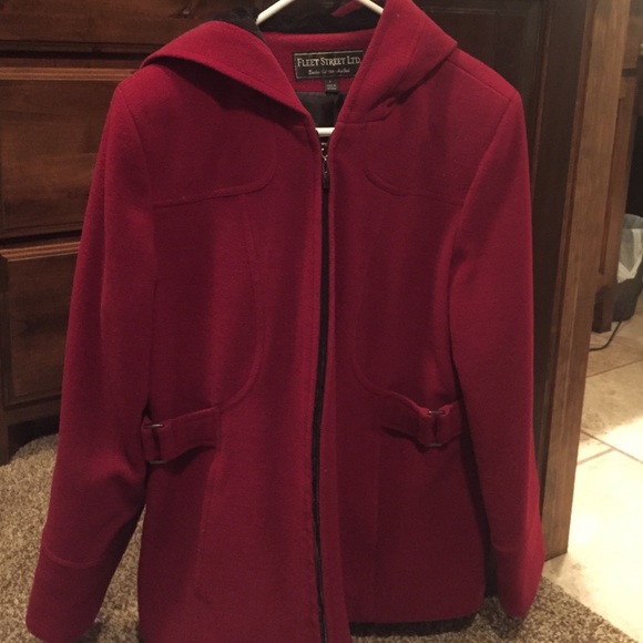 Red wool coat
