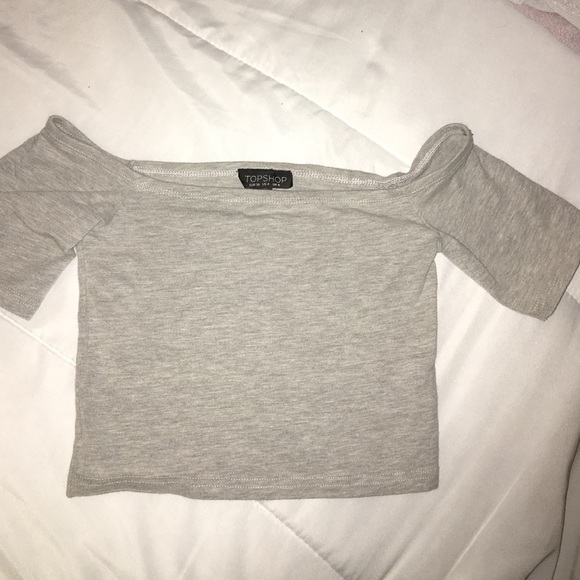 Topshop off the shoulder crop top