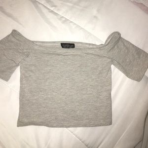 Topshop off the shoulder crop top