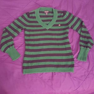☆SALE☆Ralph Lauren/POLO Green/Navy Stripe Sweater