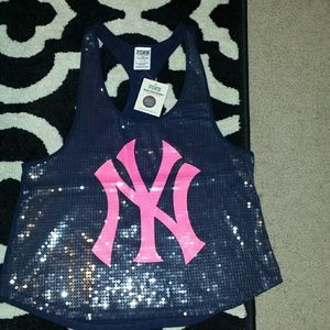 NY sequin tank top. Officially licensed