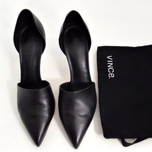 {HP} VINCE 'Claire' Black D'Orsay Pumps