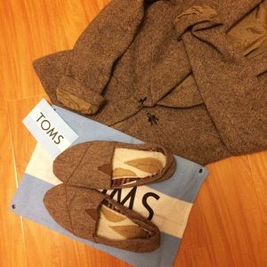 ❄️50%OFF❄️+price drop!👞Brown Textured Slip Ons