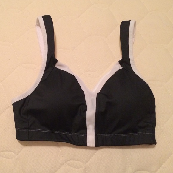 Moving comfort black white sports bra S small