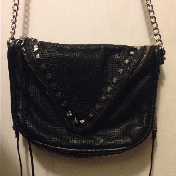 Black studded crossbody bag