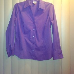 Lavender button up blouse
