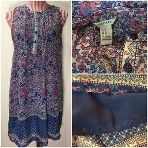 Forever 21 Floral Dress/Shirt Dress MEDIUM