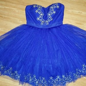 Strapless Tulle Homecoming Dress