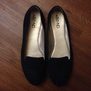 black suede smoking flats slippers