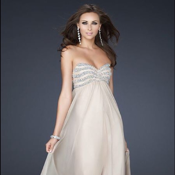BRAND NEW: NEVER BEEN WORN La Femme Nude Gown!