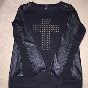 Studded Cross Sweater