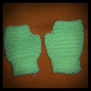 Bright Yellow fingerless gloves