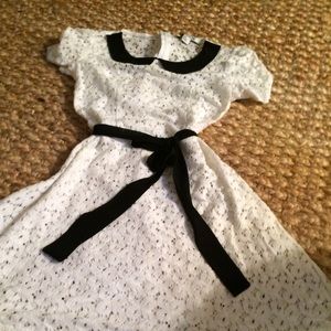White lace dress with Peter Pan collar