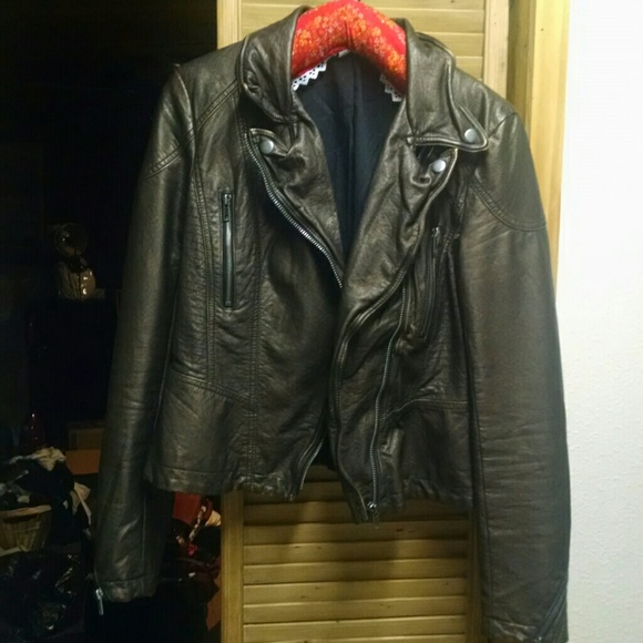 Free people vegan leather jacket