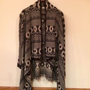 Long poncho sweater