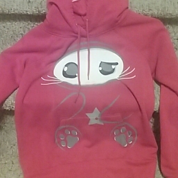 Cute red kitty hoodie