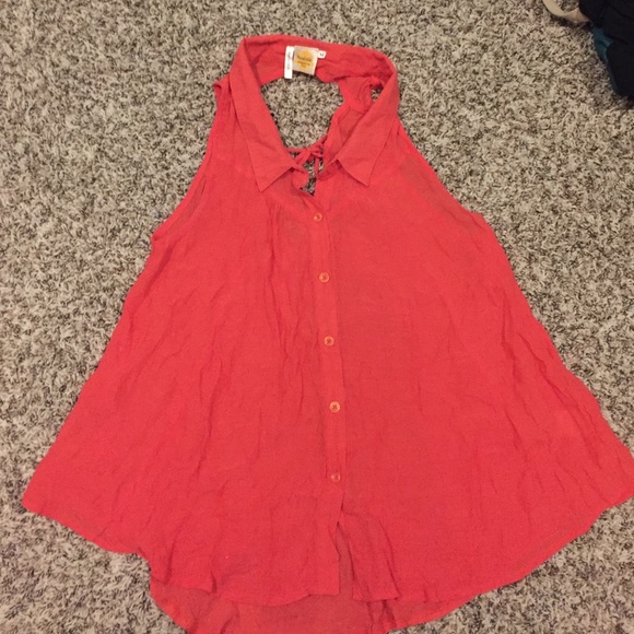 Coral flows tank top