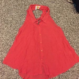 Coral flows tank top