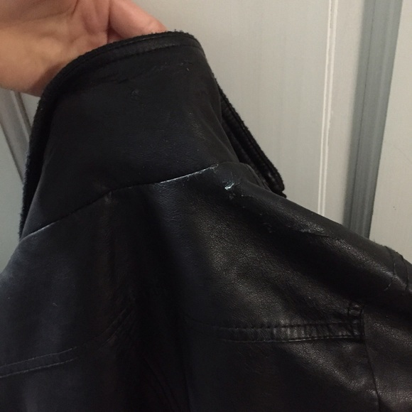 Black pleather jacket - Picture 3 of 4
