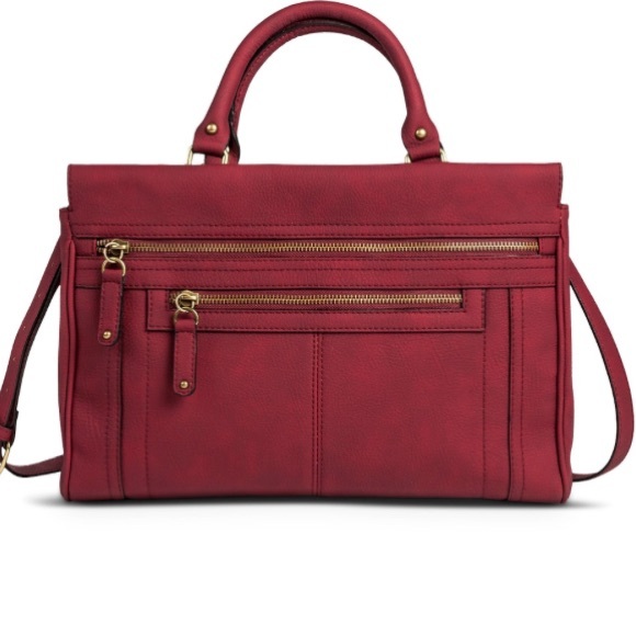 Merona Satchel Handbag (color is berry maroon)