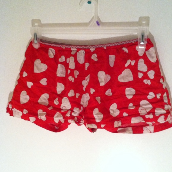Hearted Pajama Shorts