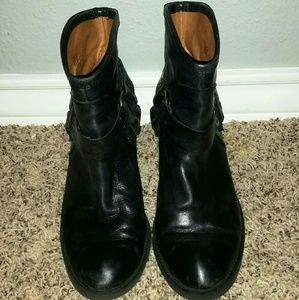 Leather Lucky Brand black boots
