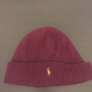 Burgundy Ralph Lauren beanie