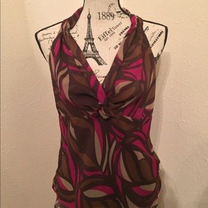 Abstract sleeveless top