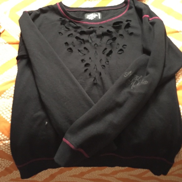 Sweater shirt black and pink
