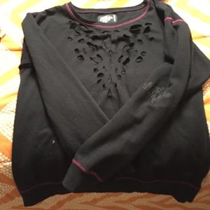 Sweater shirt black and pink