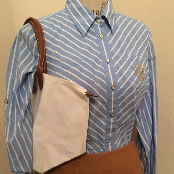 Tommy Hilfiger Baby Blue Striped Oxford Shirt