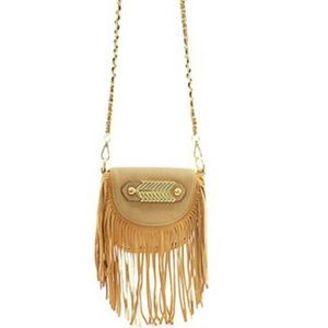 Tan cross body purse