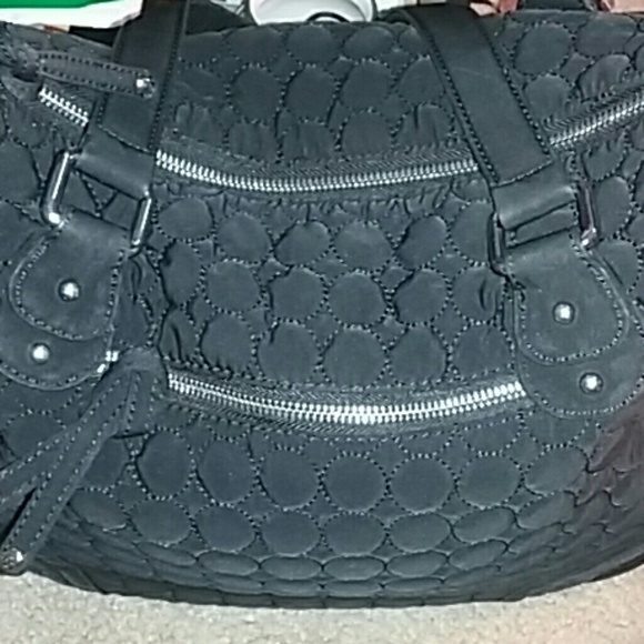 Vera bradley quilted microfiber black bag