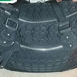 Vera bradley quilted microfiber black bag