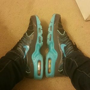 Black and turquoise shoes