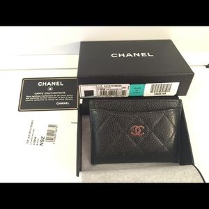 Black Chanel Card Holder -  excellent condition
