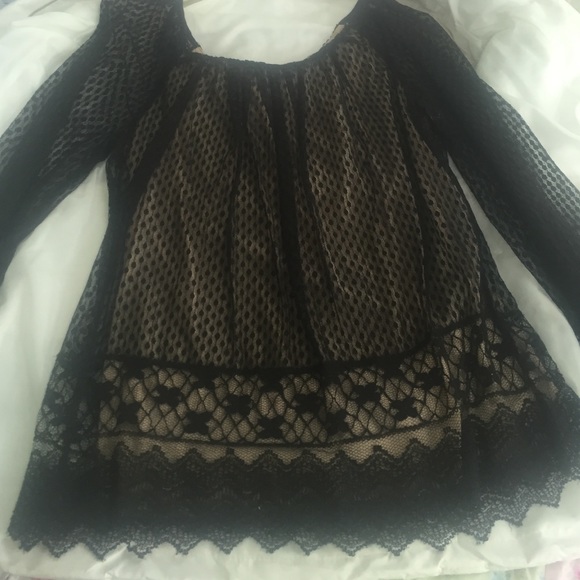 Black lace blouse