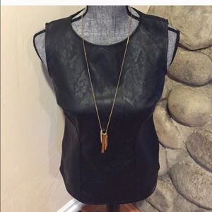 Vegan leather tank sz 2